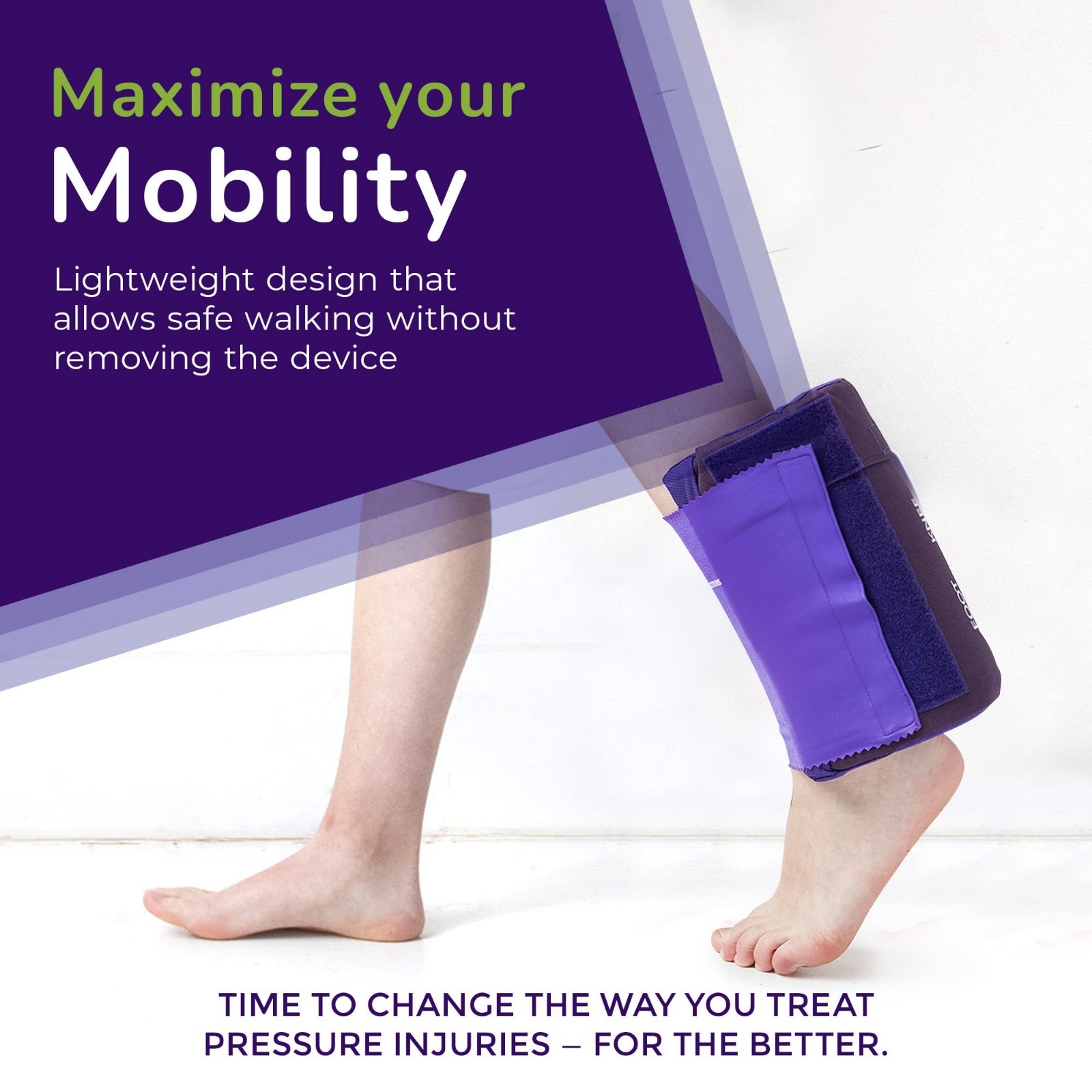 Heel Protector for Pressure Ulcers – Breathable Offloading Cushion, No-Strap Boo