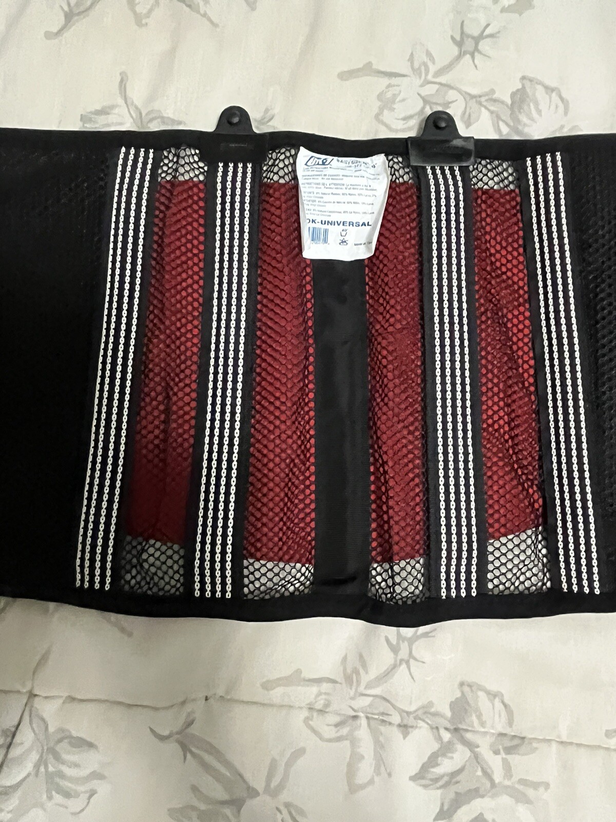 DK-1 Adjustable Back Brace Lumbar Support Black With Red. Waist From 26×48 Large