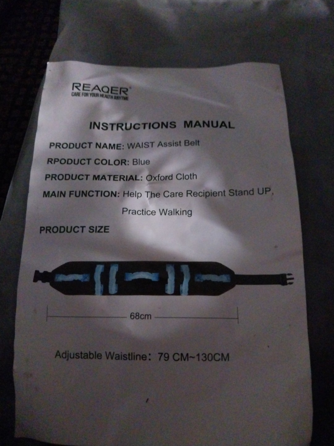 Reaqer Transfer And Walking Gait Belt with 7 Handles