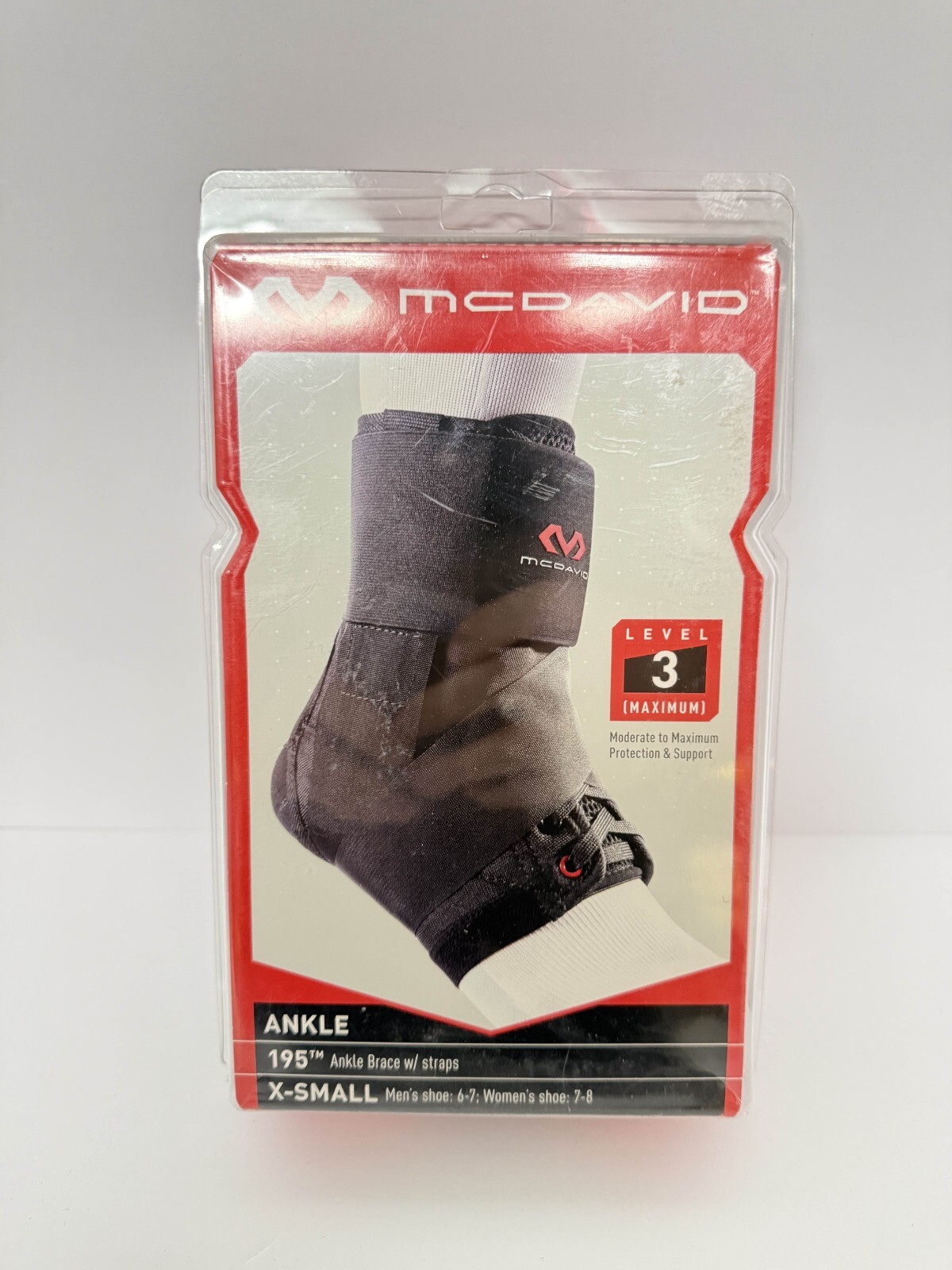 MCDAVID ANKLE BRACE w/ STRAPS **X SMALL** MD195