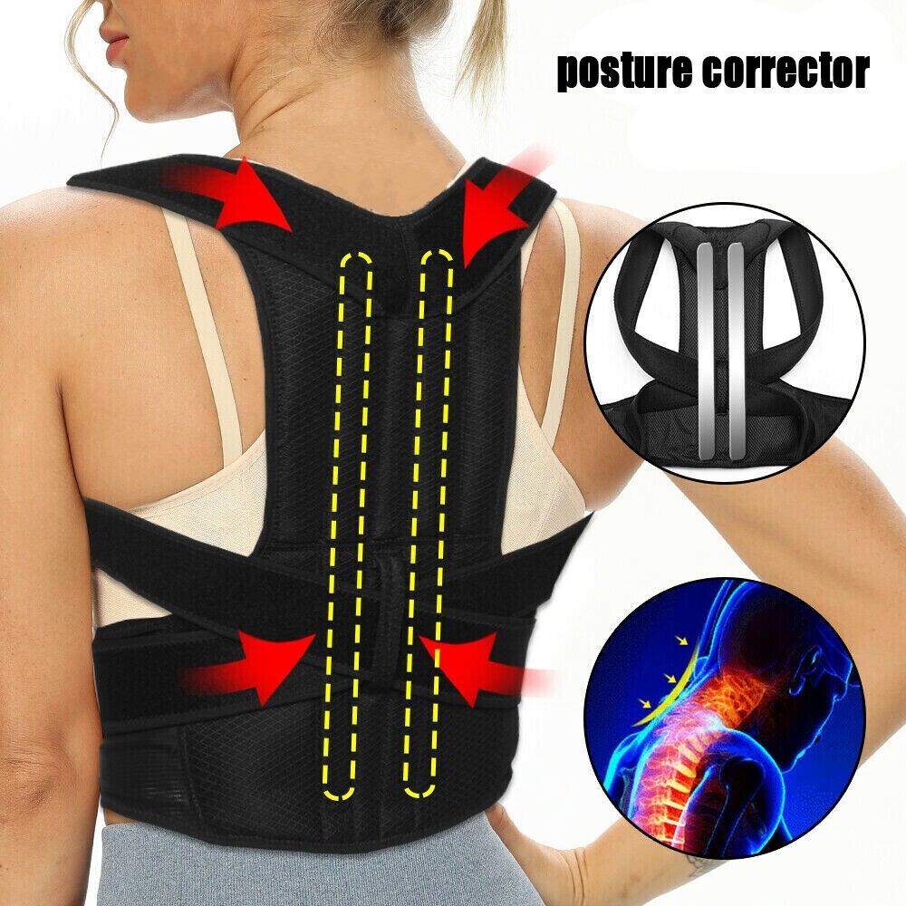 Back Posture Corrector Belt For Men Women Adjustable Back Brace Straightener