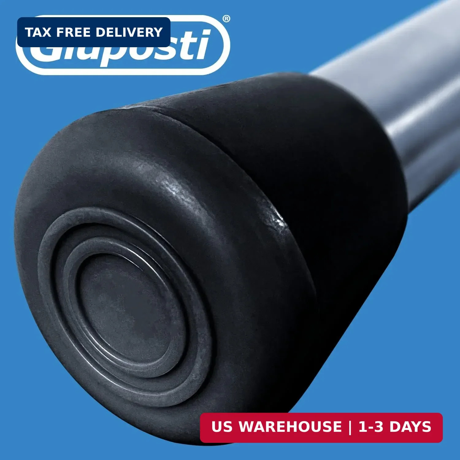 4 Rubber Chair Leg Caps 7/8 Inch Black, Non-Slip Padded and Metal Folding Chair