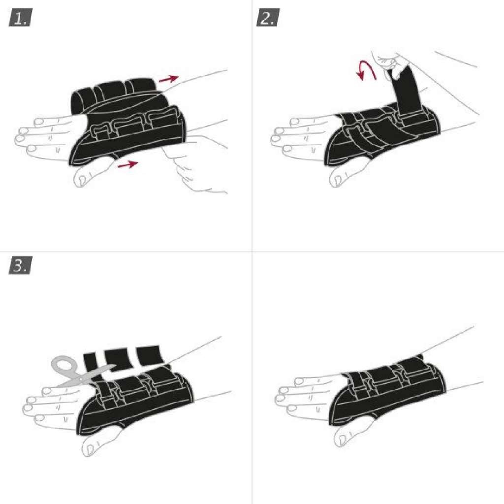 Actimove Professional Line Wrist Splint 8 inch Right Hand (Black) Small