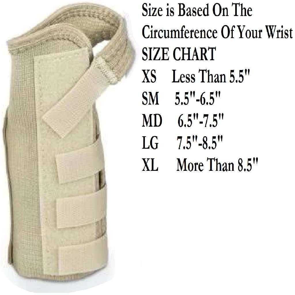 McKesson Splint Wrist Elastic Sleeve Contact Closure Straps (Left Hand) Small