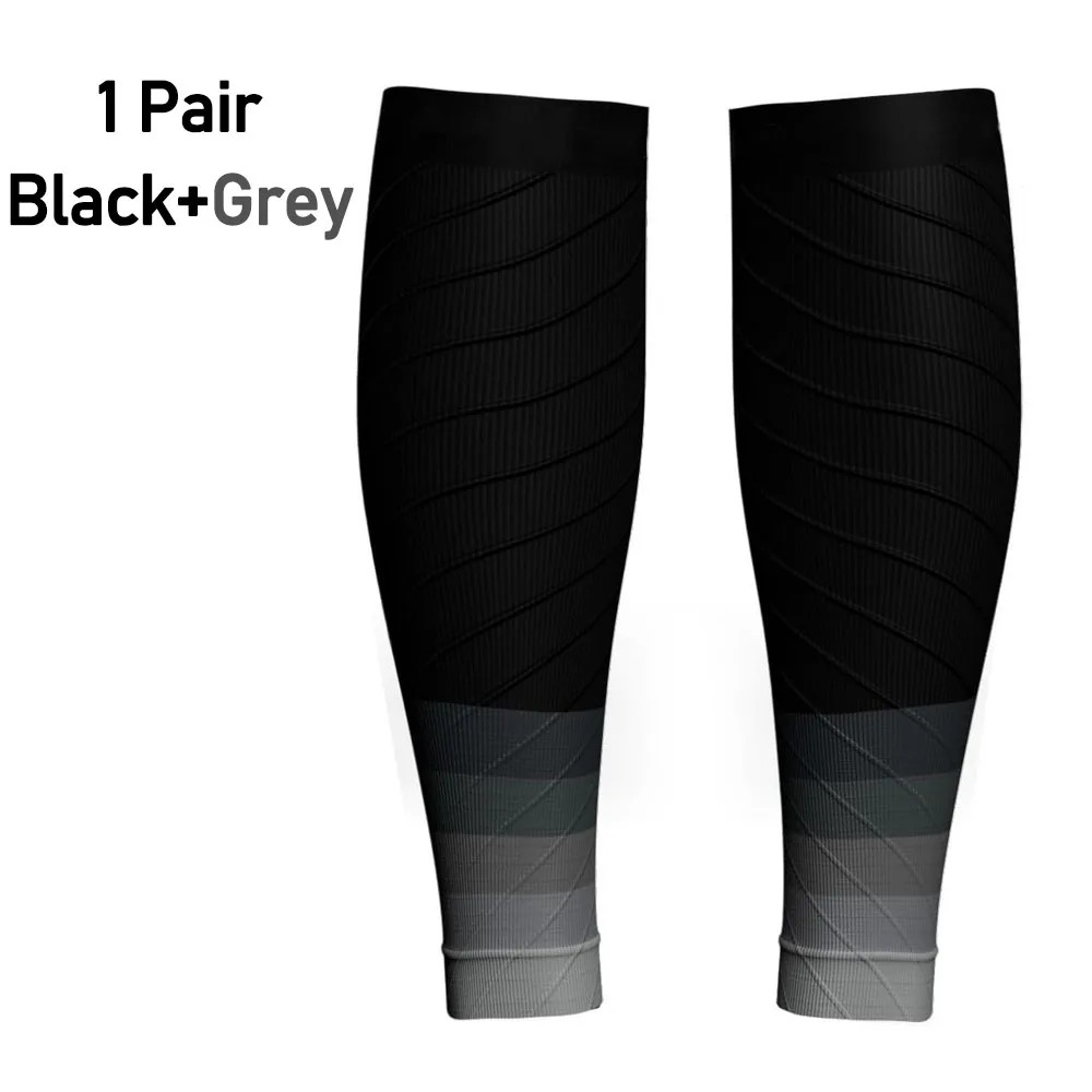 1 Pair Compression Calf Sleeves Breathable Nylon Blend Supportive Design for Run