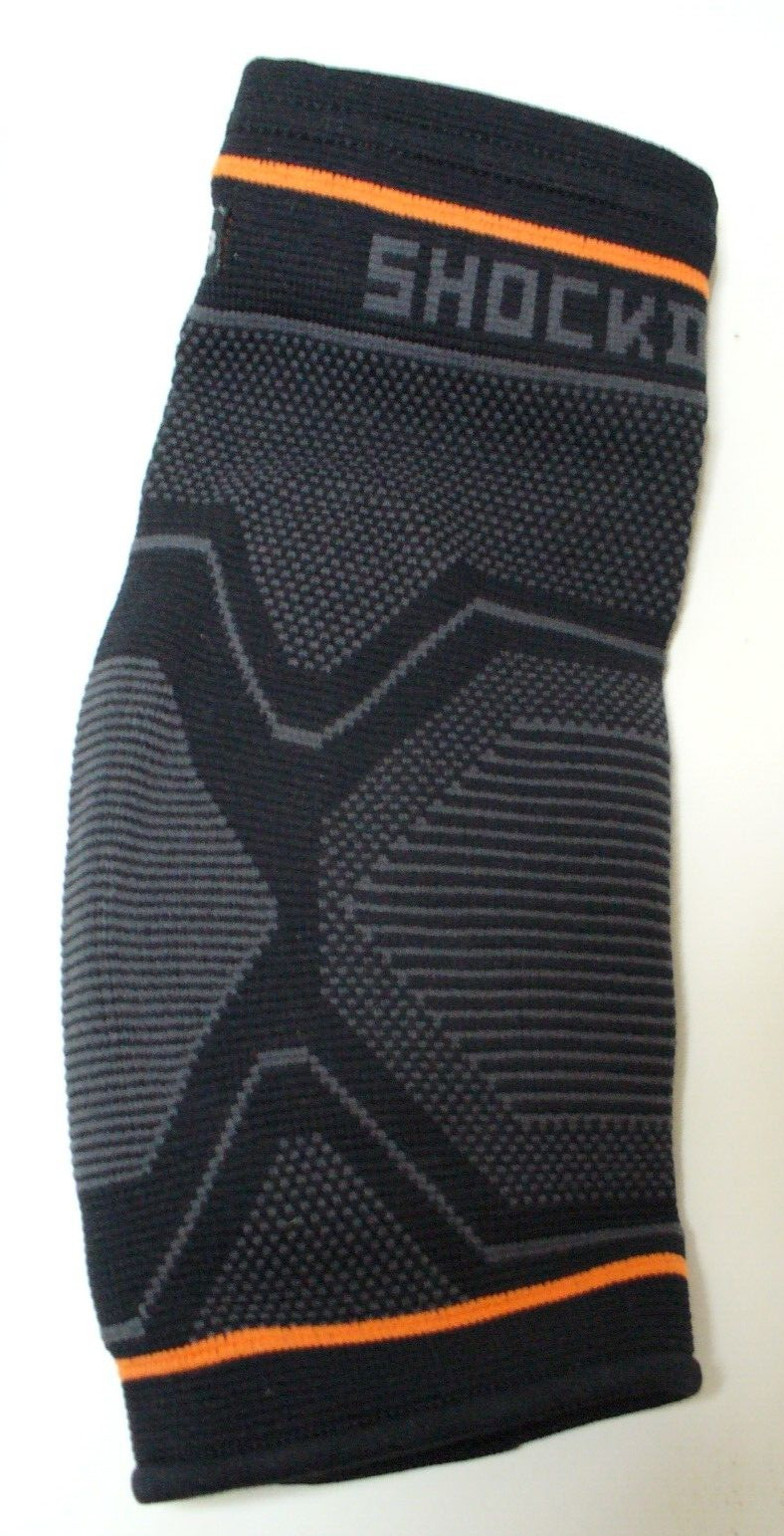 Shock Doctor Compression Knit Ankle Sleeve with Gel Support – Black/Gray XS