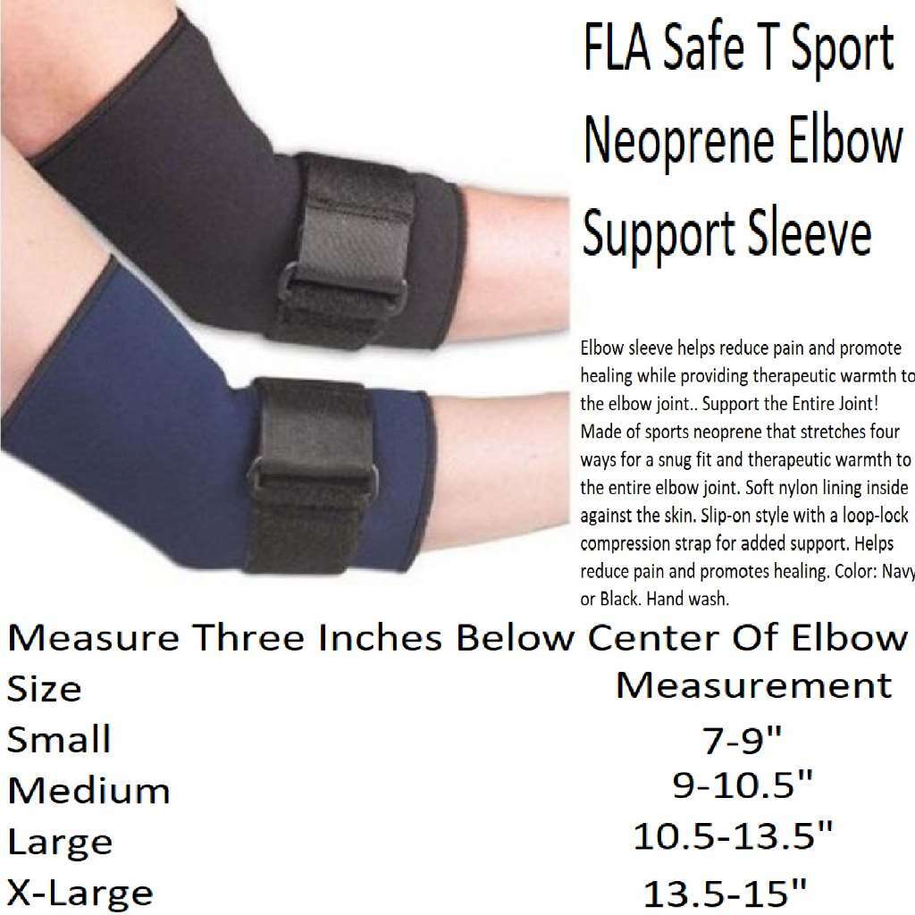 FLA Orthopedics Neoprene Elbow Sleeve (Blue) Small