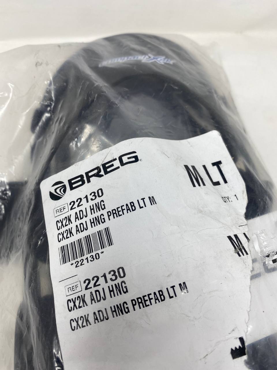 Breg 22130 Compact X2K Left ADJ HNG Black Orthopedic Support