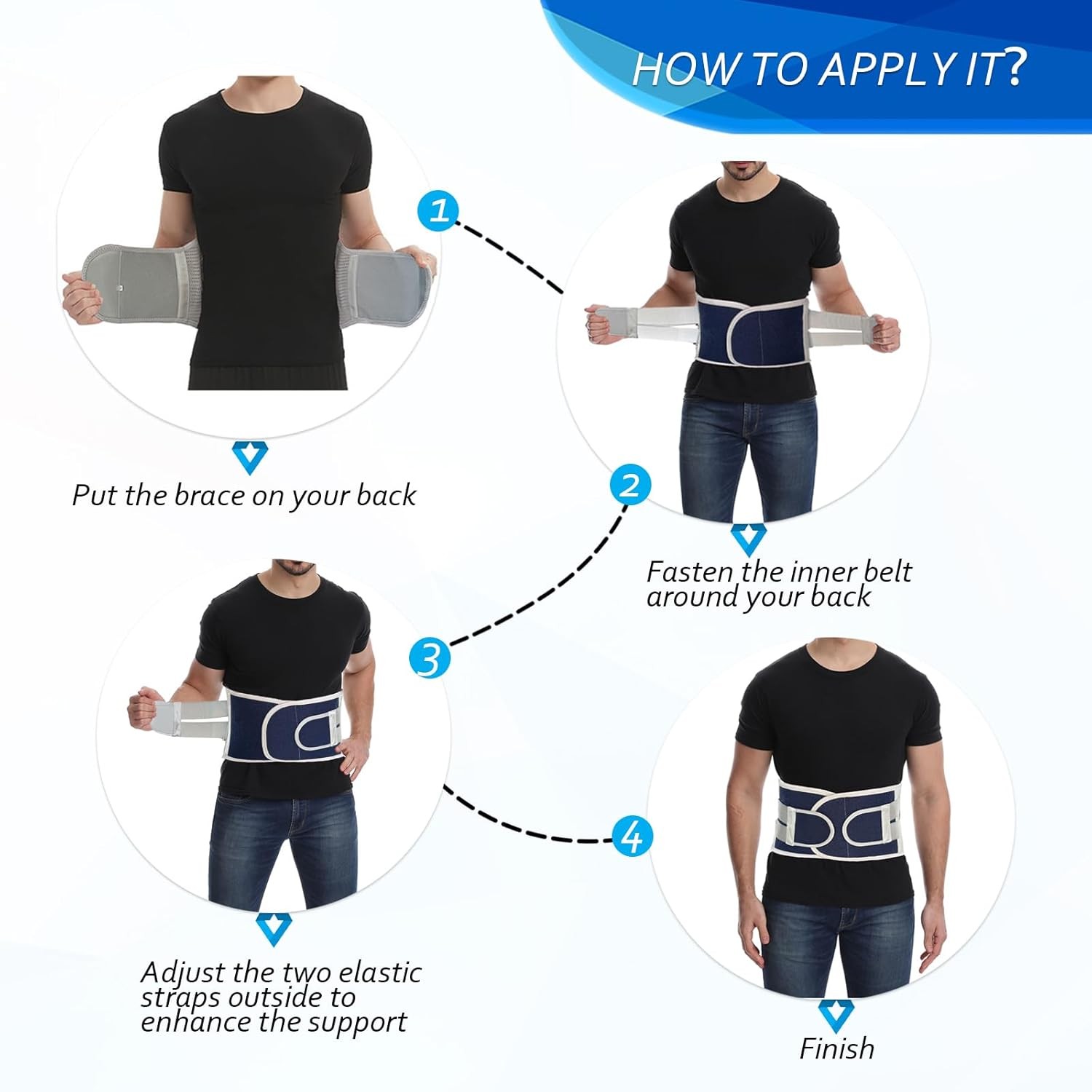 Back Brace for Lower Back Pain Relief from Herniated Disc, Sciatica & Scoliosis,