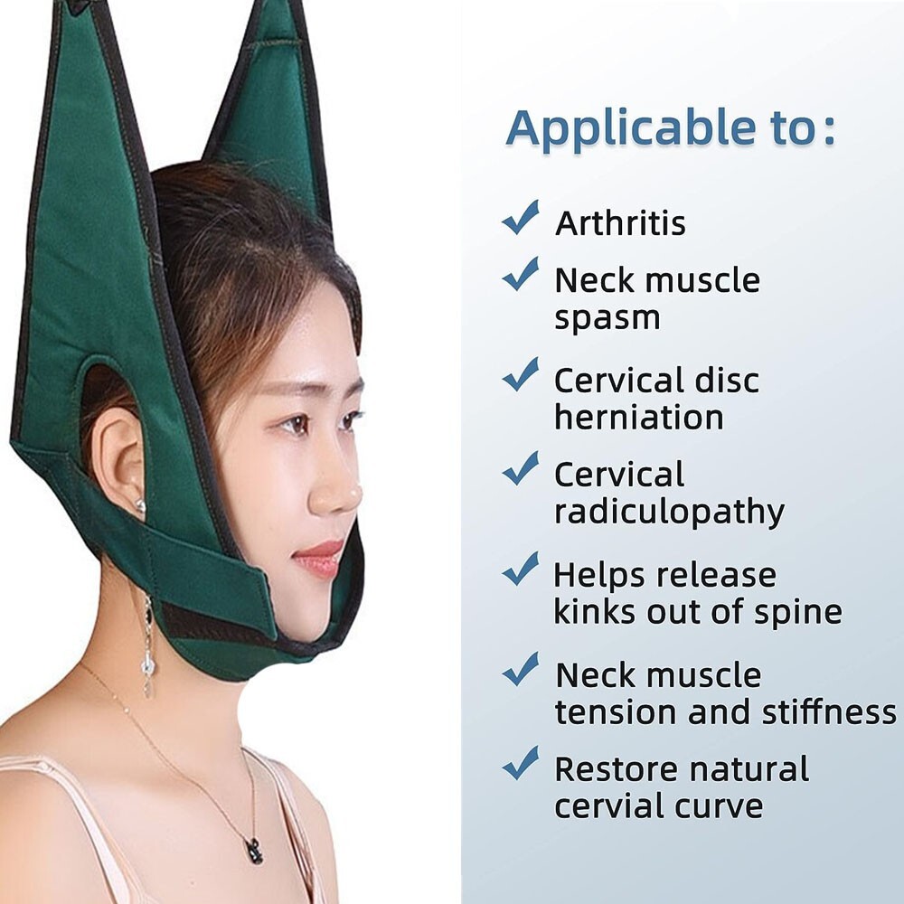 Adjustable Cervical Traction Decompression Device Neck Head Shoulder Pain Relief