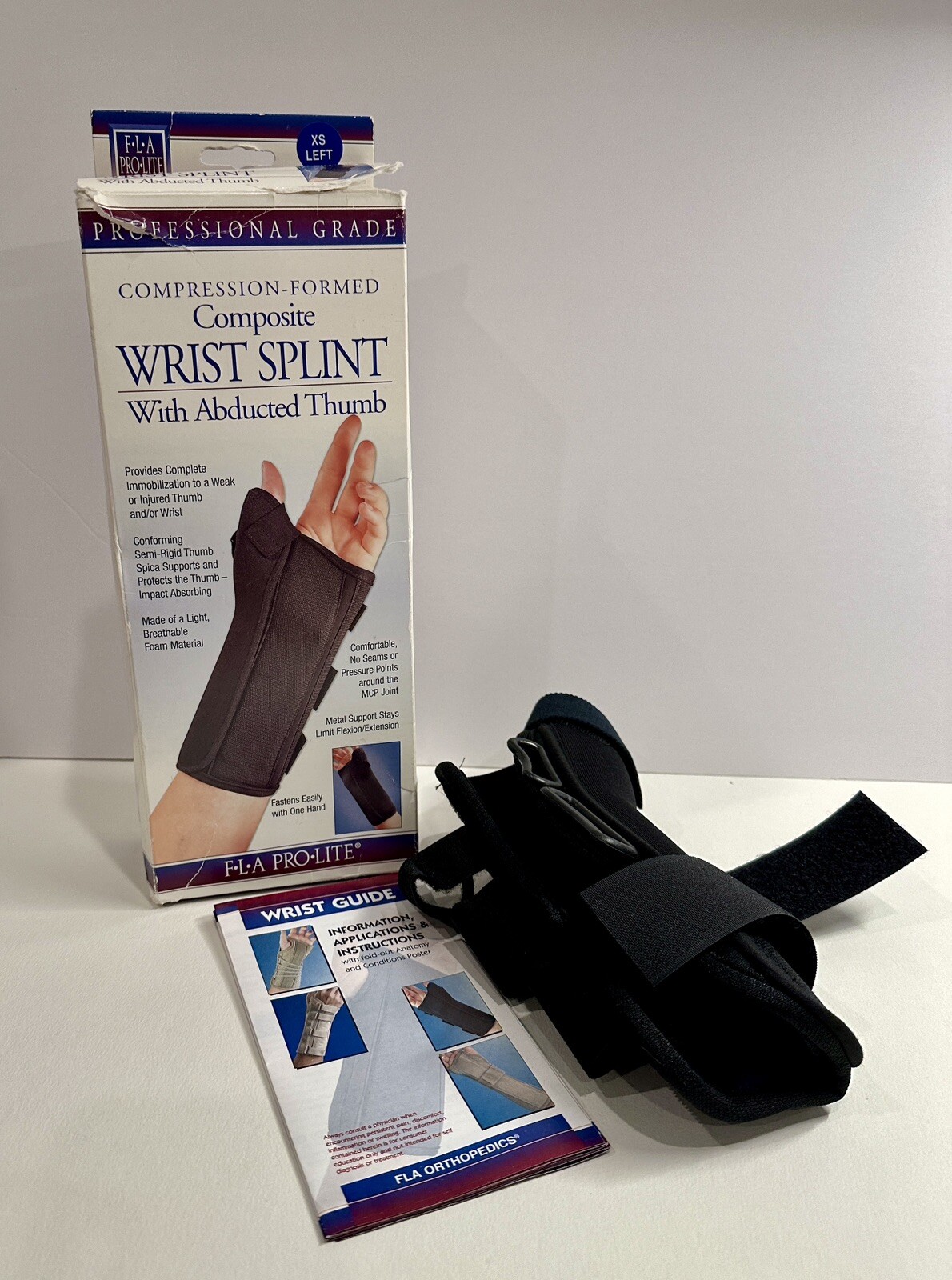 FLA Orthopedics ProLite Composite Wrist Splint Abducted Thumb – Left – XS