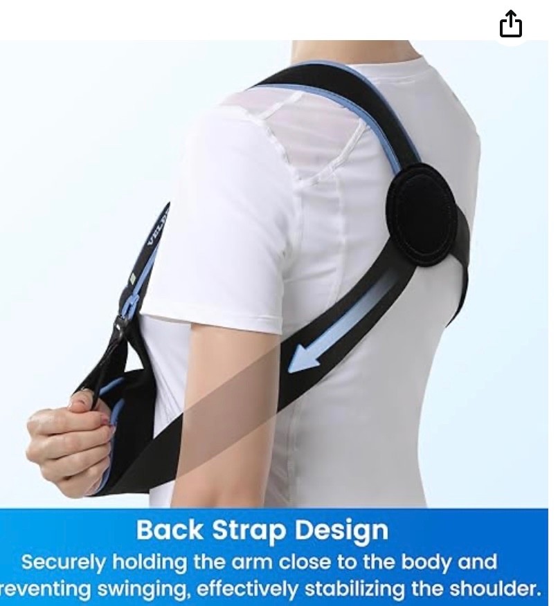 Velpeau Arm Sling Shoulder Immobilizer for Women and Men, fit Left or Right Arm,