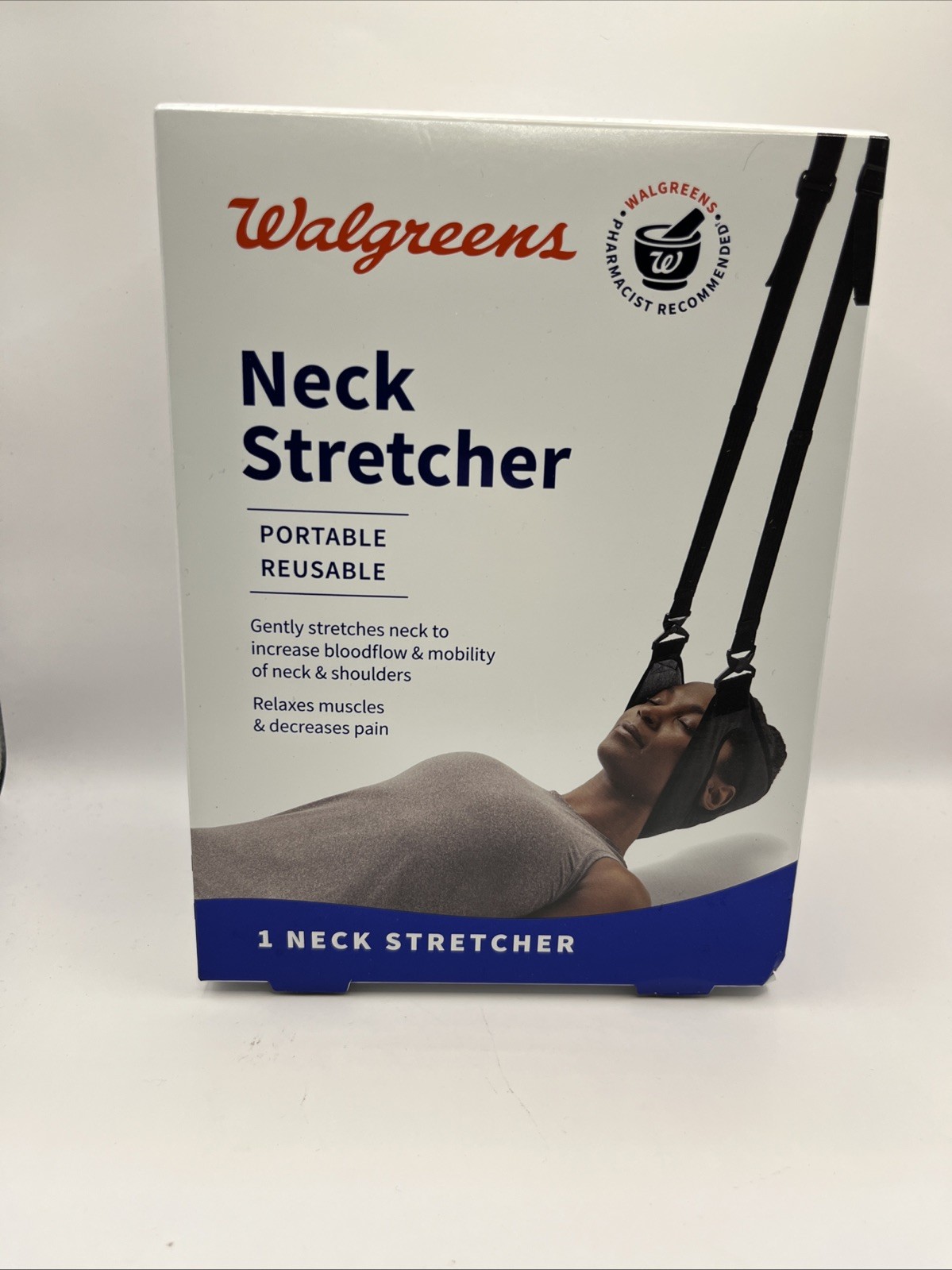 Walgreens Neck Stretcher Portable Reusable Adjustable Strap NEW w/ Carry Bag