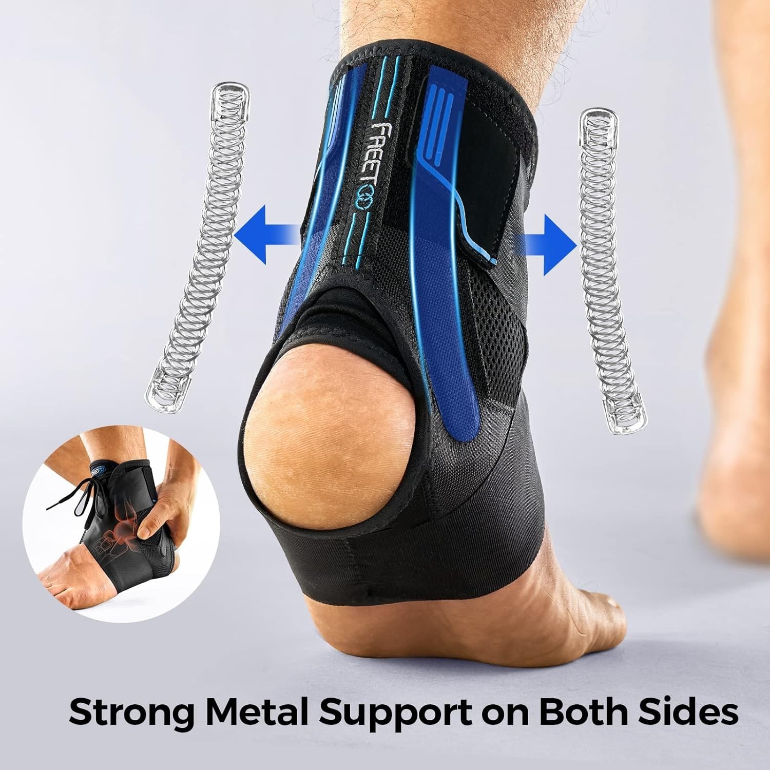 Ankle Brace Maximum Metal Support for Men & Women, Compression Foot Support f…