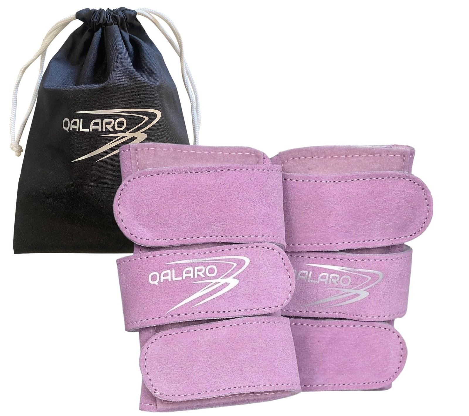 QALARO Suede Wrist Supports (Pair) with Bag | Gymnastics, Acrobatics, Cheer