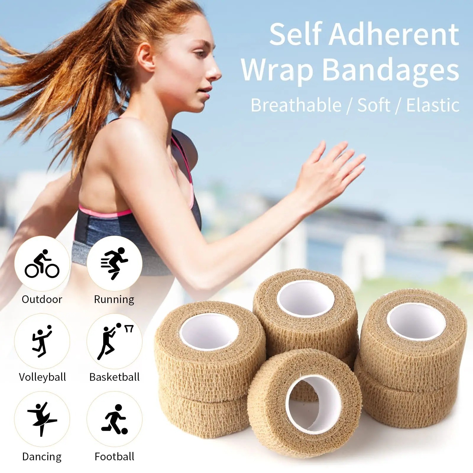 Toe Protector Bandage Heels Heel Anti-wear Adherent Tape Cohesive Toe Finger