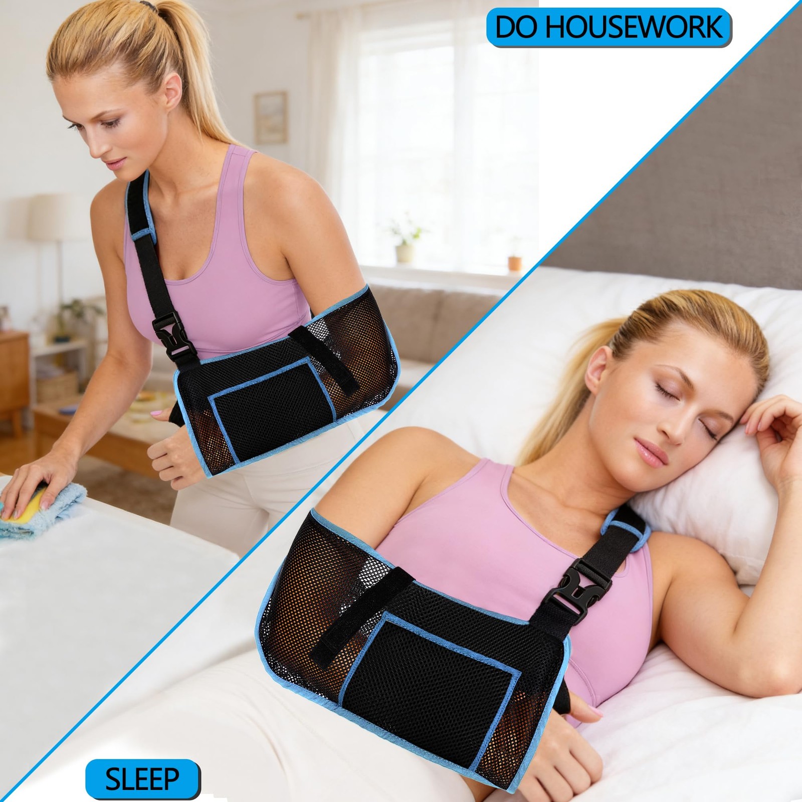 VISKONDA Mesh Arm Sling Shoulder Immobilizer,Breathable&Adjustable Support Br…