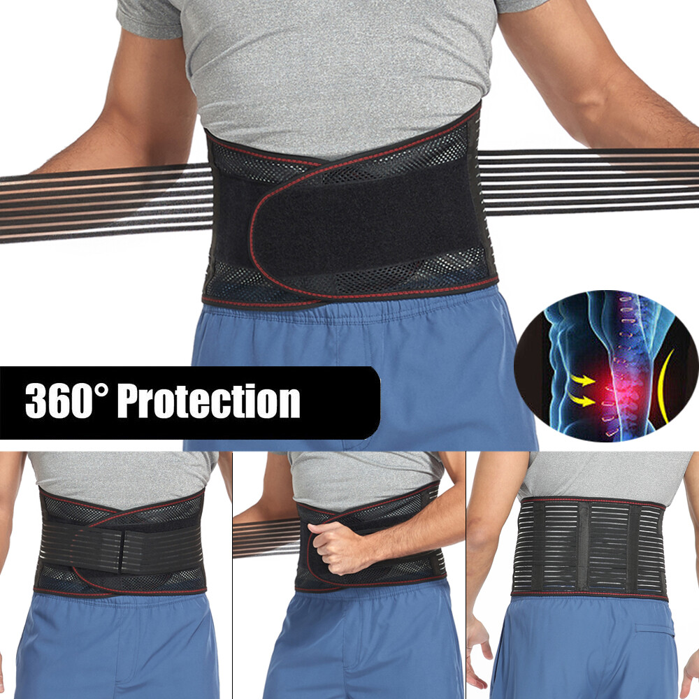 Copper Back Pro Compression Belt Adjustable Lower Lumbar Back Brace Support Faja