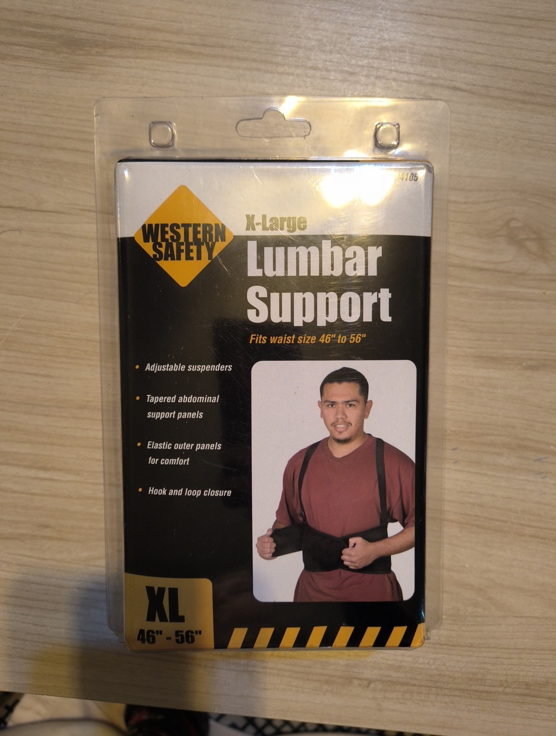 Western Safety Lumbar Support Posture Back Support Belt Size XL 46”-56” New