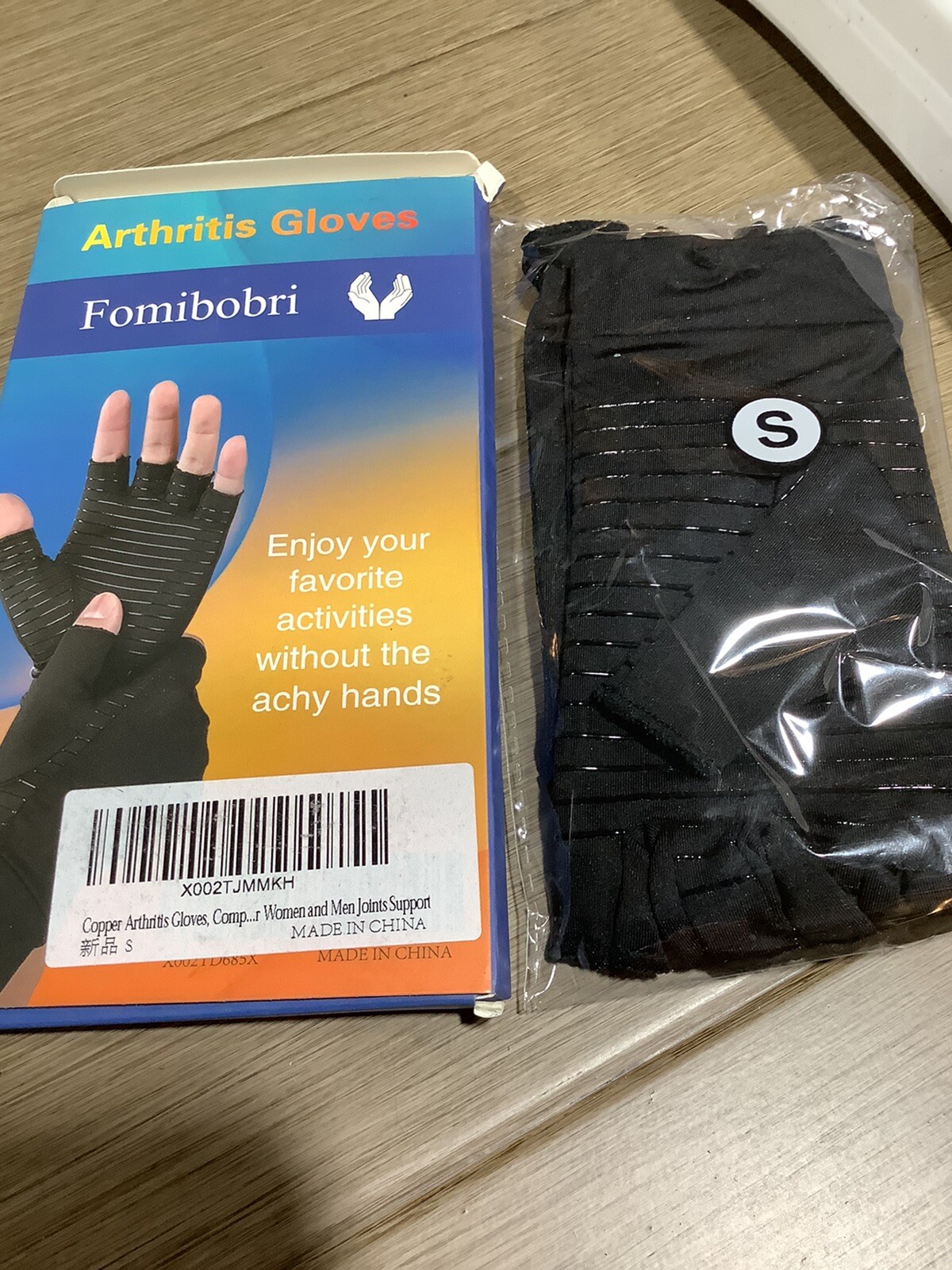 Copper Arthritis Compression Gloves Hand Support Joint Pain Relief 1 Pair – S