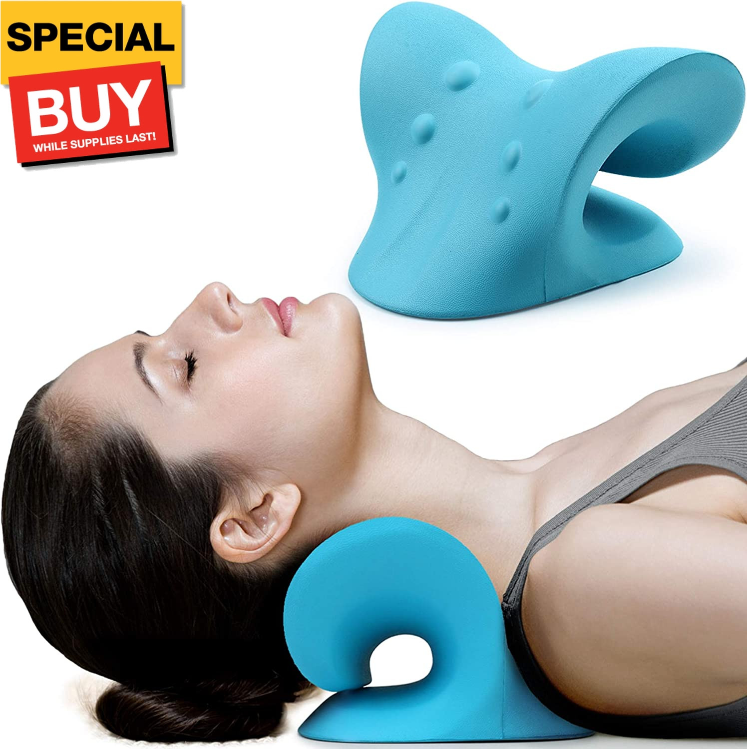 Neck and Shoulder Relaxer, Cervical Traction Device for TMJ Pain Relief and Cerv