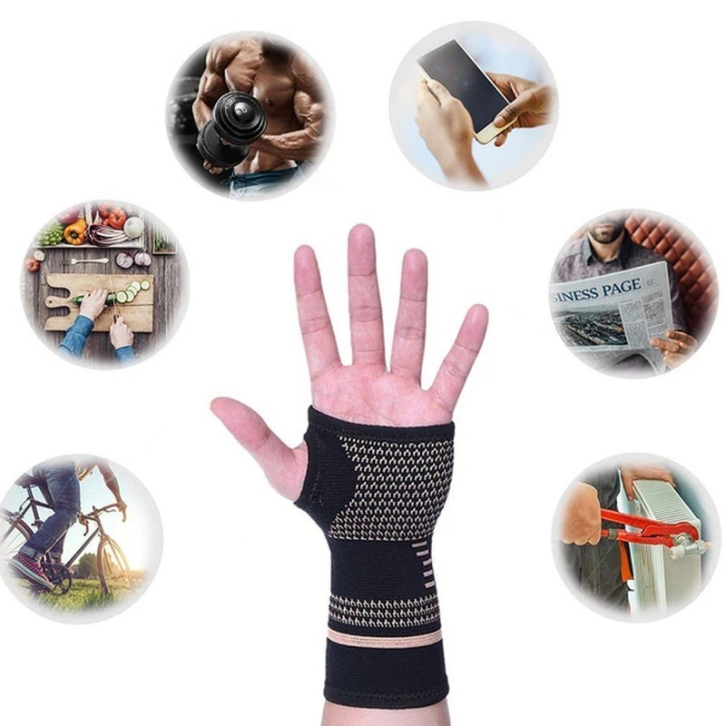 Wrist Hand Support Brace Carpal Tunnel Sprain Arthritis Gym Sports Right / Left