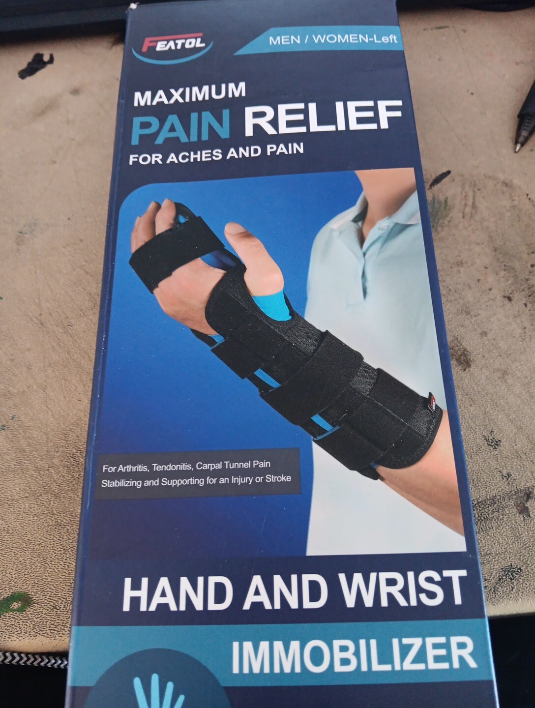 Featol Hand And Wrist Immobile Maximum Pain Relief..Left Hand, Small