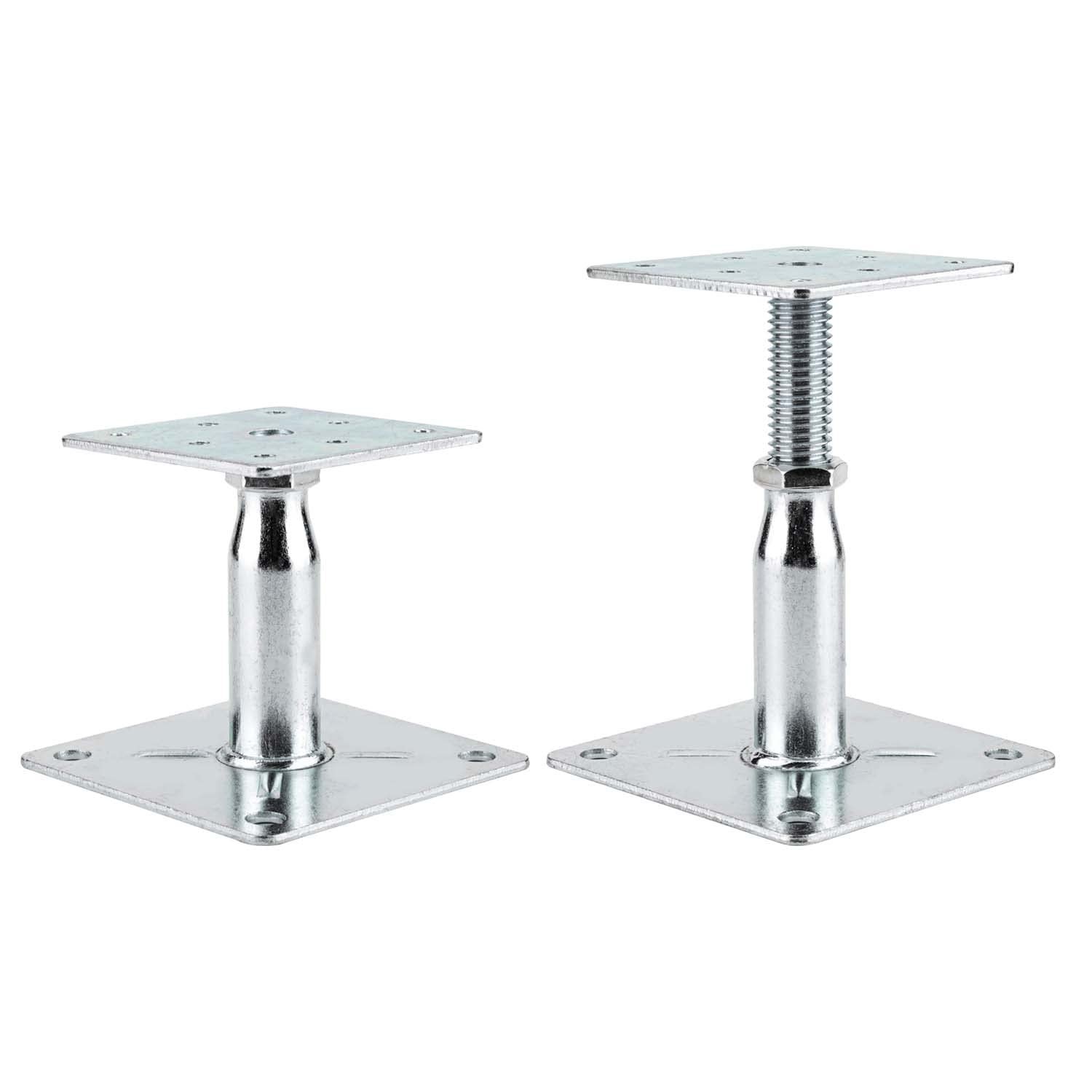 2 Pack Adjustable Support Jacks for Decks & Floors, Post Stabilizer 3.5″ to 6