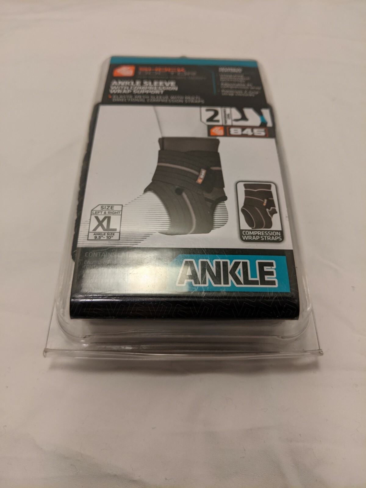 Shock Doctor 845 Ankle Sleeve Compression Wrap Support XL 9.5-10 Level 2 *BLACK*