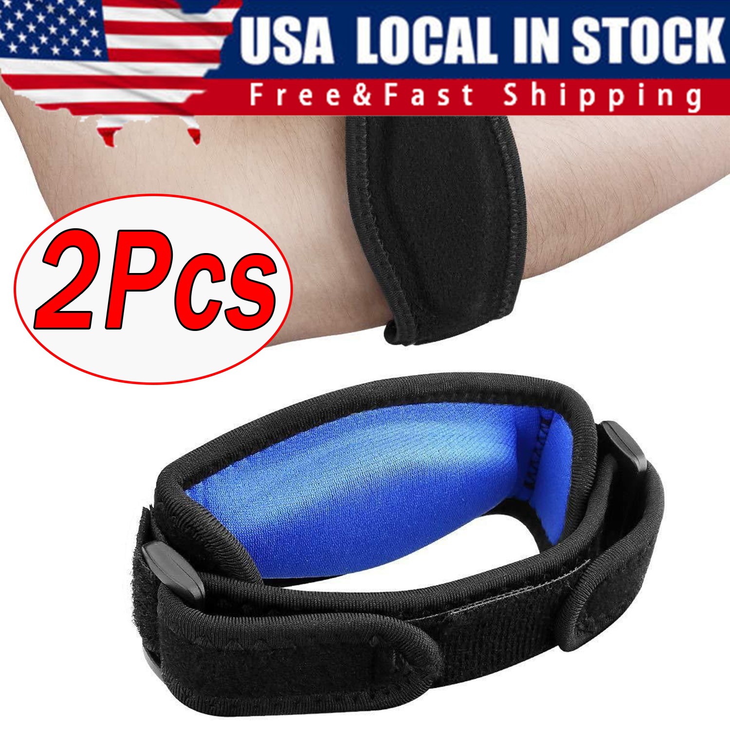 2X Tennis Elbow Brace Support Arthritis Tendonitis Joint Strap Band Wrap Sports