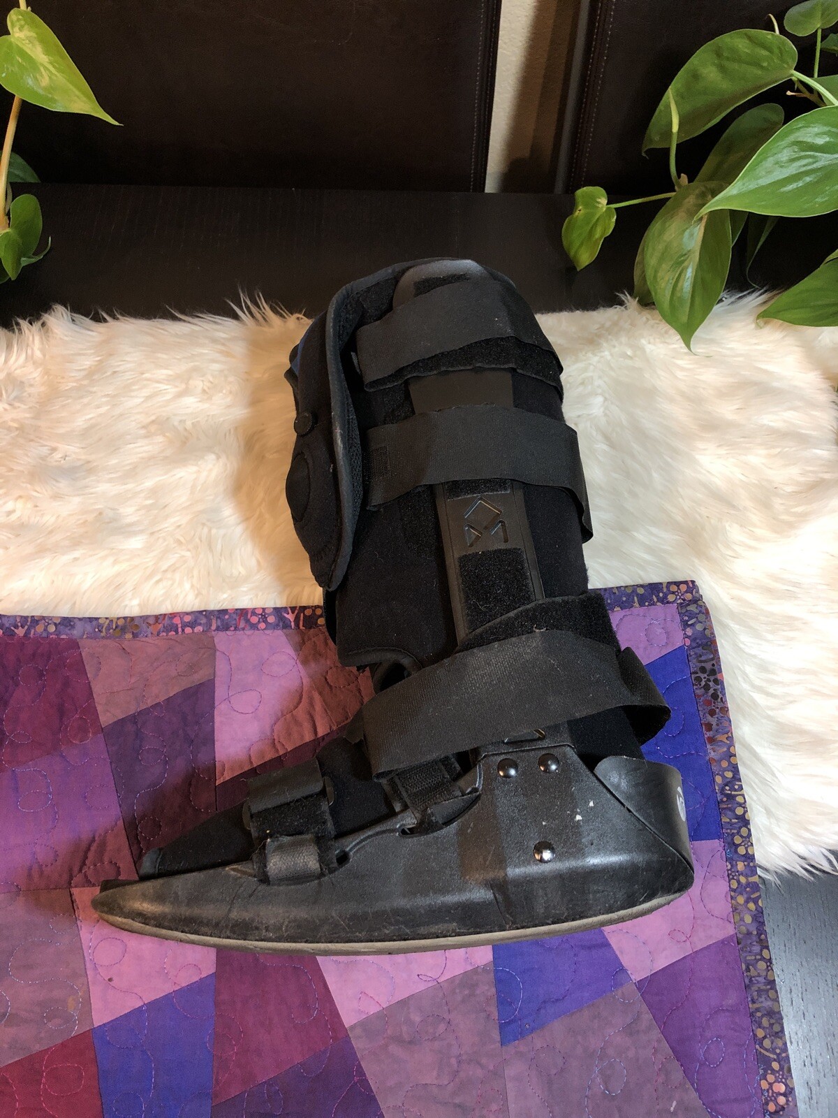 BREG Ankle Foot Brace Walking Boot LARGE Walker Fracture Air Black Tall