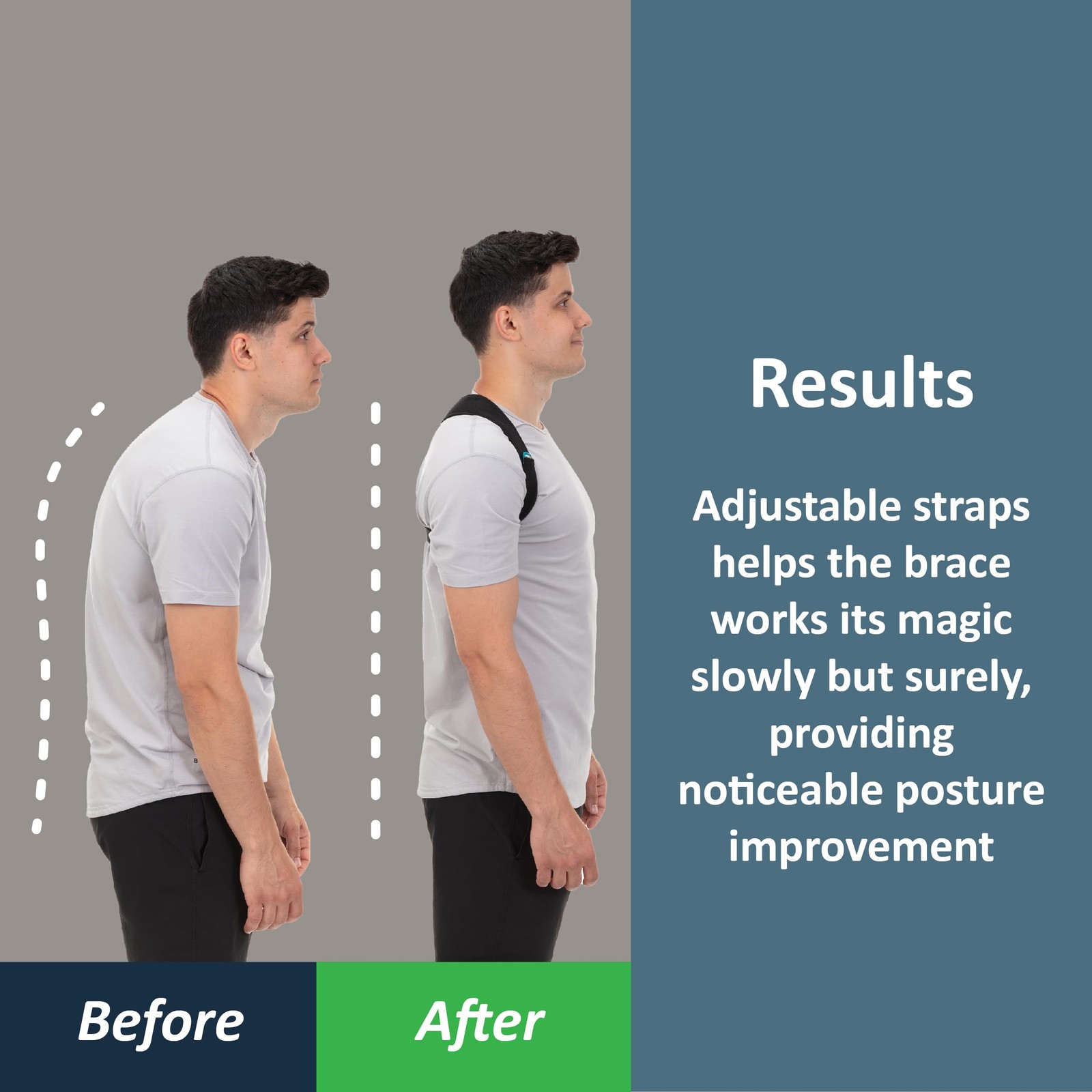 ComfyBrace Posture Corrector-Back Brace for Men 1 Count (Pack of 1), Black