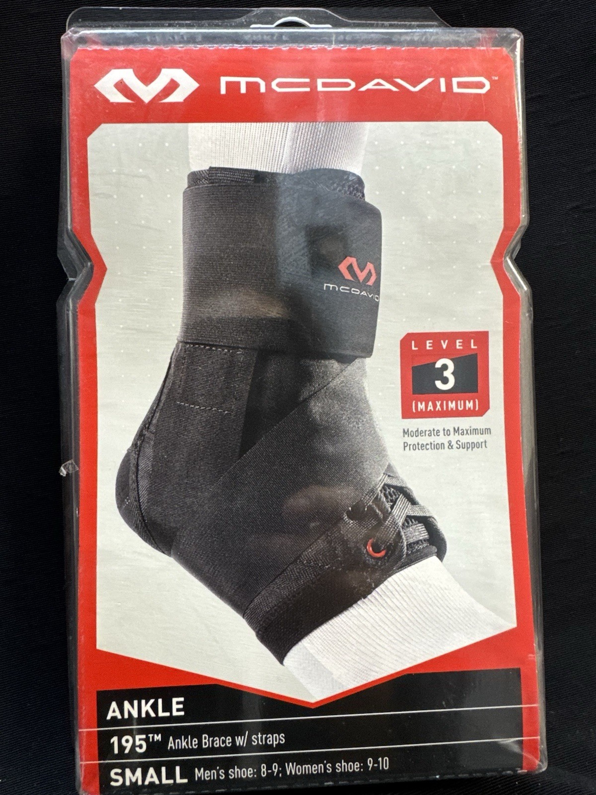 mcdavid level 3 maximum ankle 195 small mens 8-9 women 9-10 scuffed box