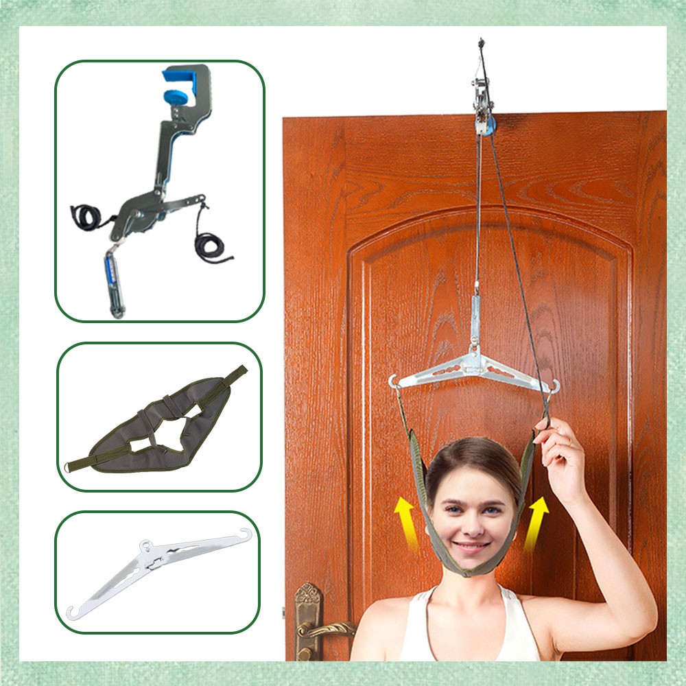 Neck Traction Stretcher Cervical Head Brace Pain Relief Device Home Over Door