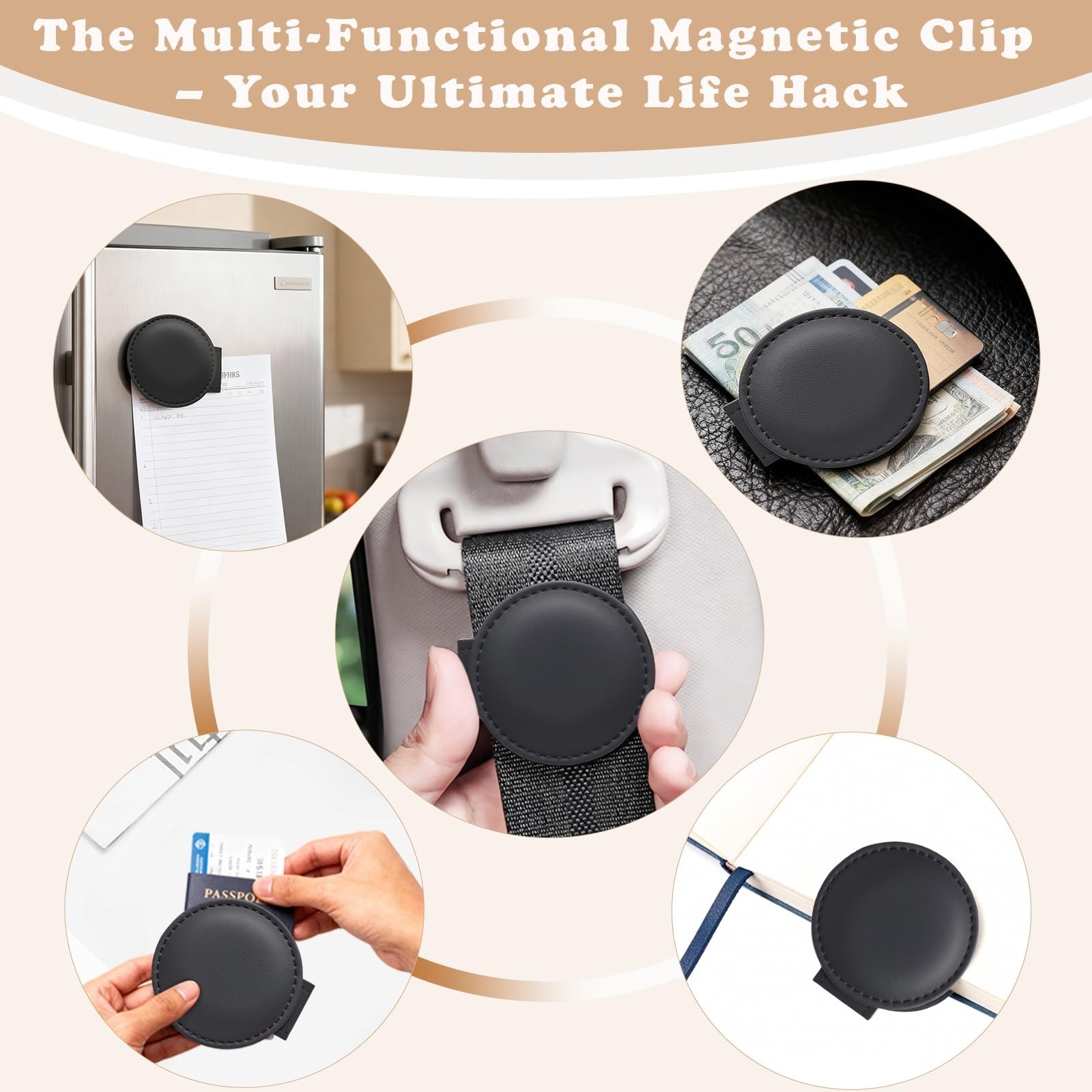 2 Pack Magnetic Belt Clip & Shoulder Strap Positioners – Relieves Neck Pressure,