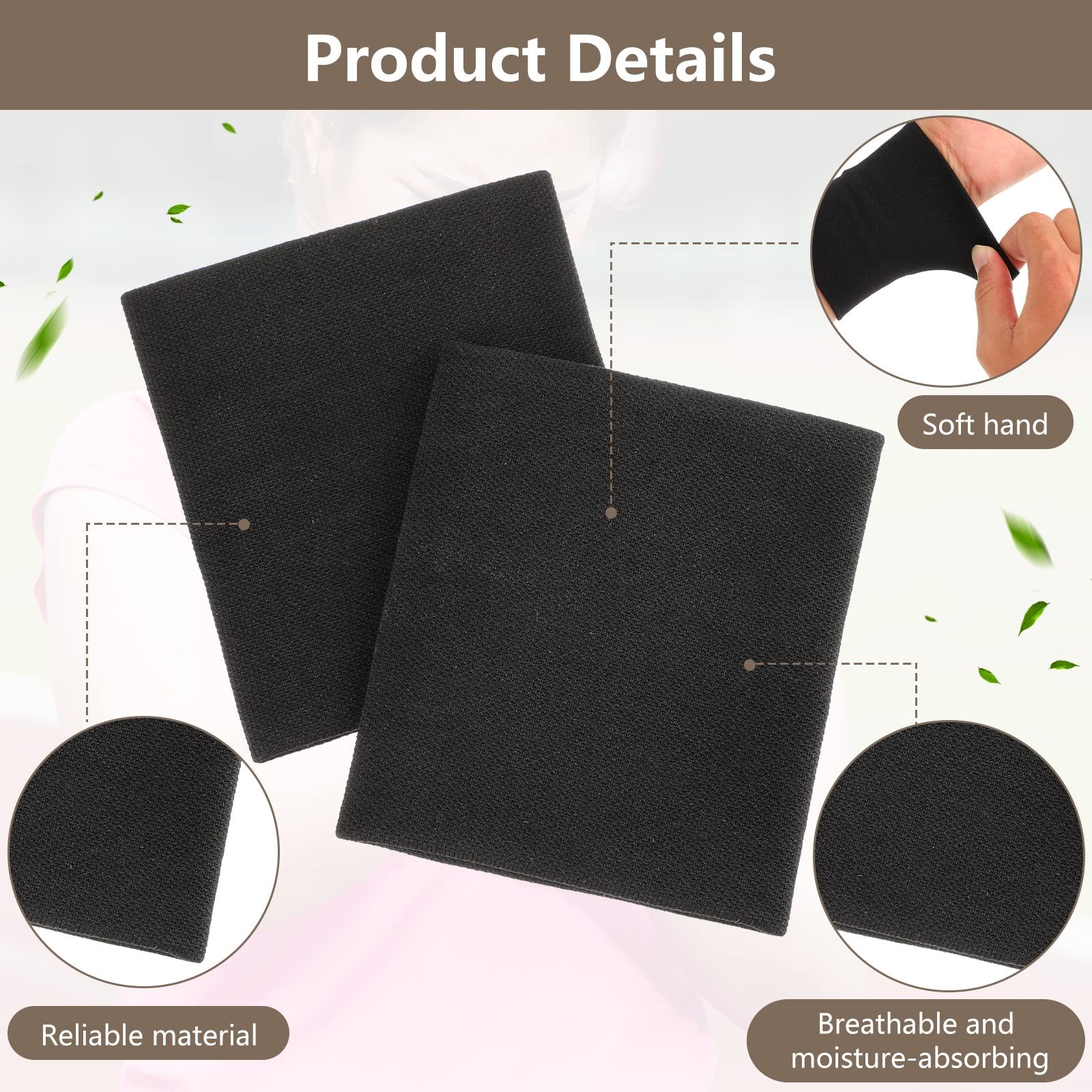 SATINIOR 2 Pairs Compression Wrist Sleeve Small, Black