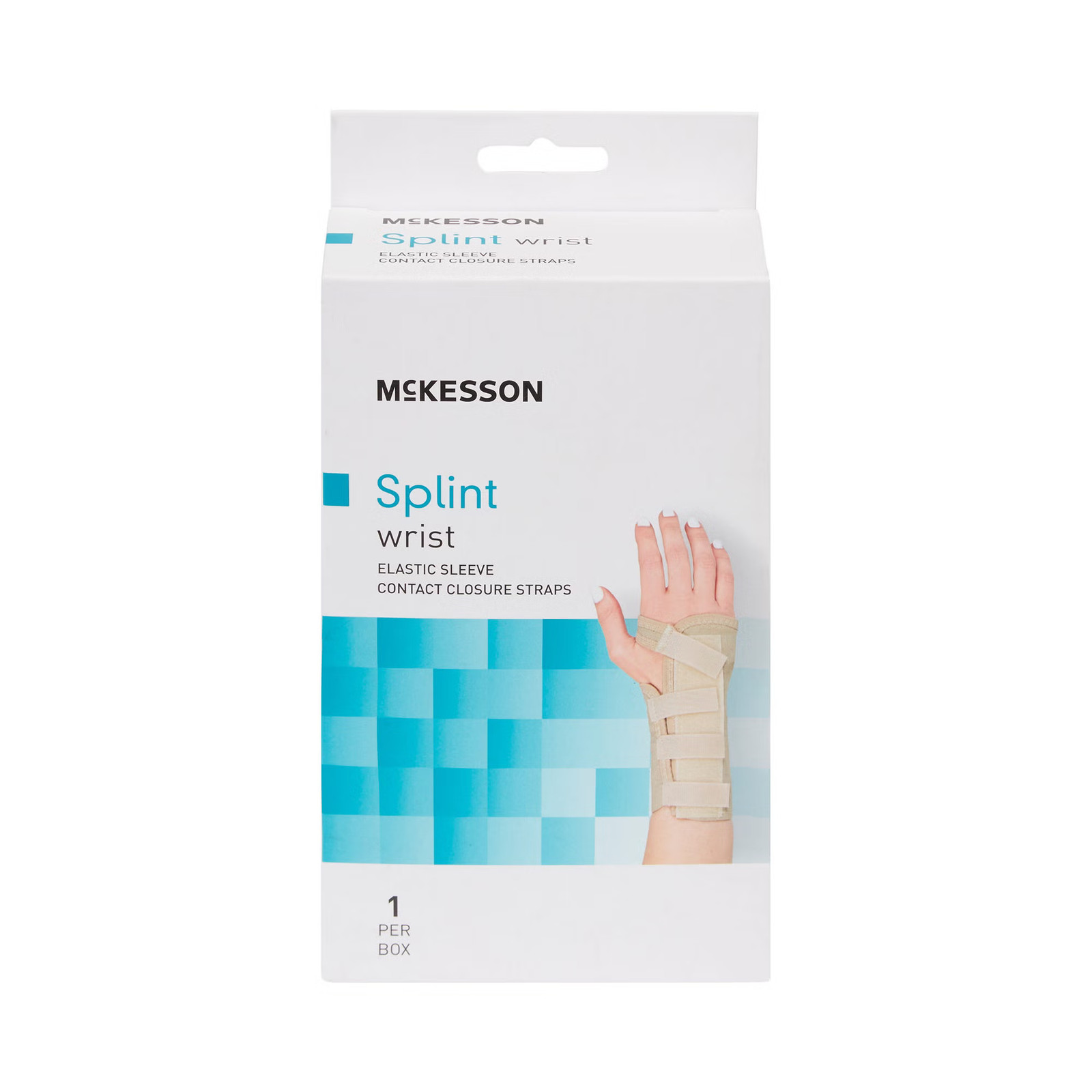McKesson Hook and Loop Wrist Brace for Left Hand 155-79-87088
