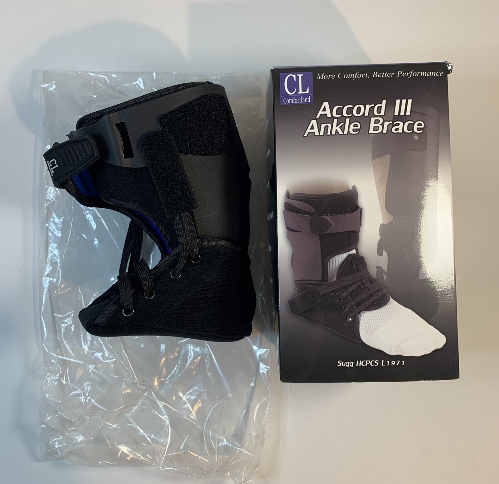 NIB Comfortland Accord III Ankle Brace Black CL-301-2-R small right
