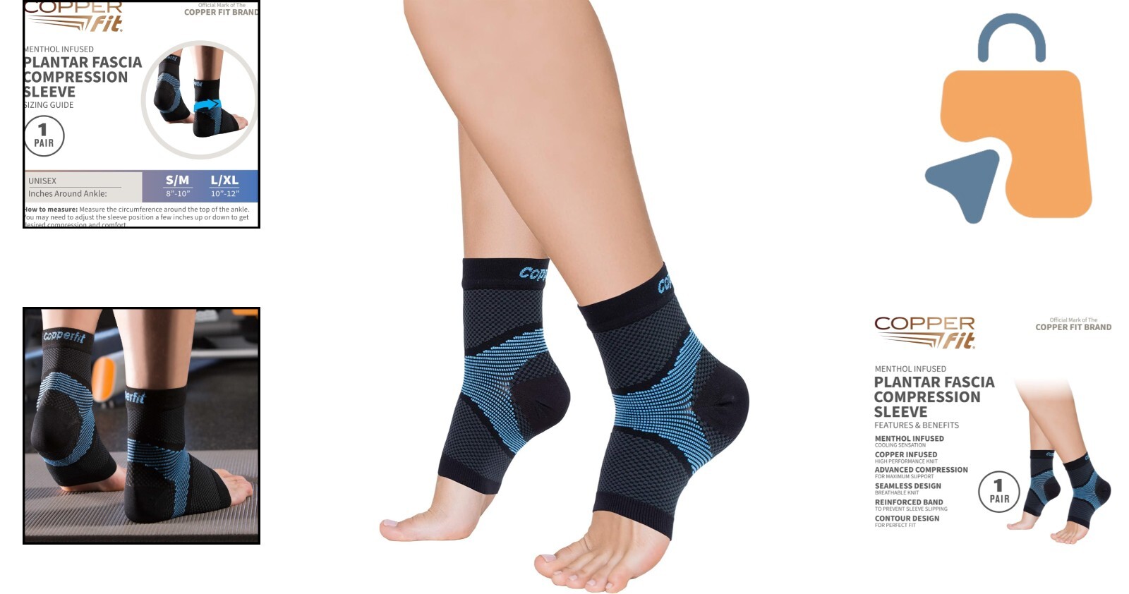 Advanced Compression Foot Sleeves for Fast Plantar Recovery – Menthol Included