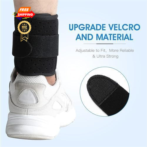 Adjustable Drop Foot Brace Up AFO 1 Count (Pack of 1), Black
