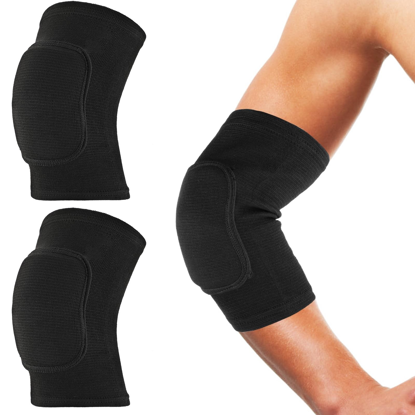Compression Elbow Pads Arm Brace Support Fitness Protector Black Small