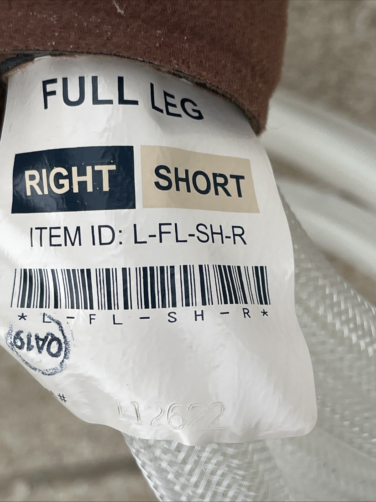 Tactile Medical Flexitouch Full Leg Short Right L-FL-SH-R Compression Garment