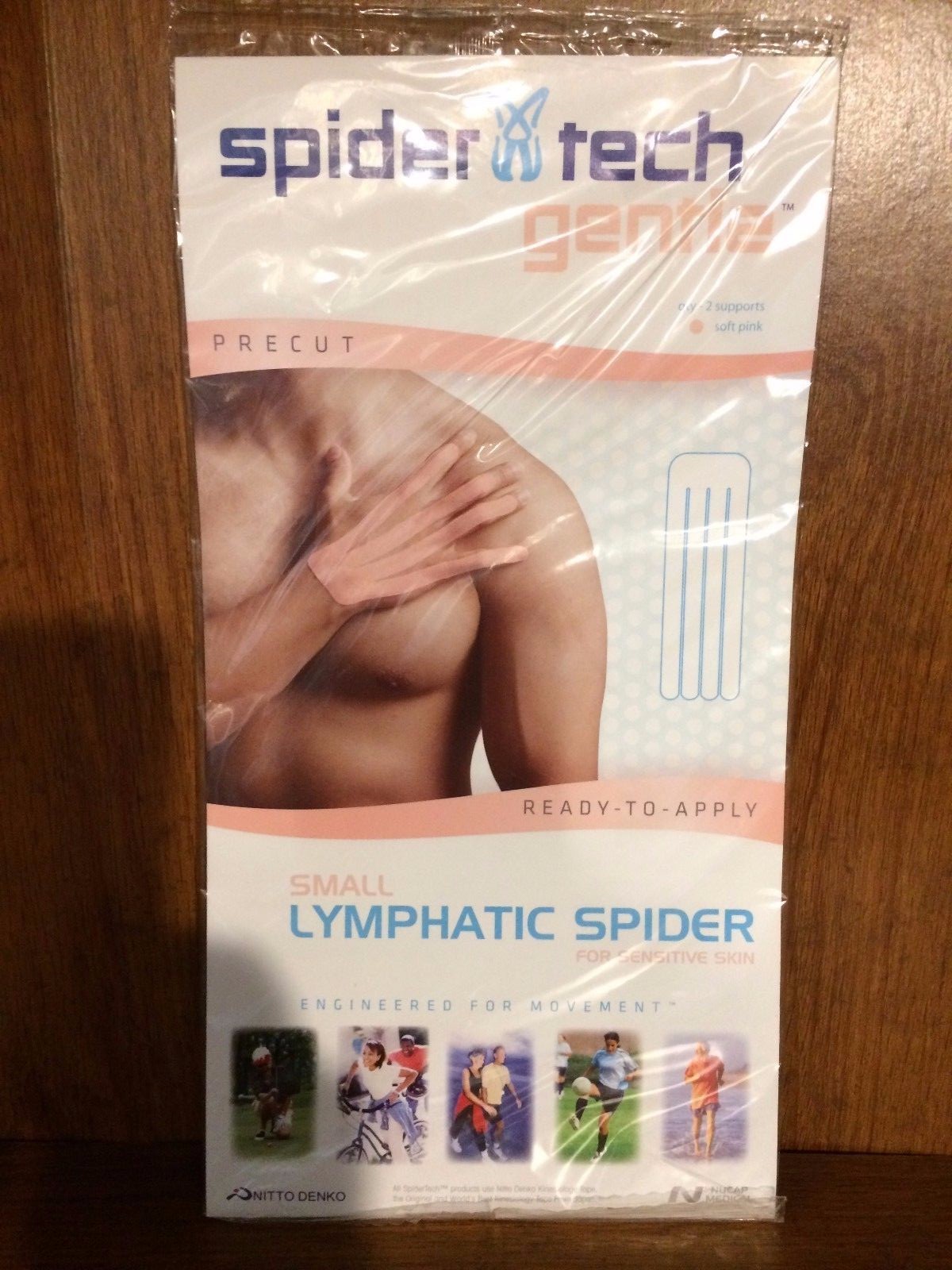 SpiderTech Kinesiology Tape Gentle small Lymphatic Spider soft pink
