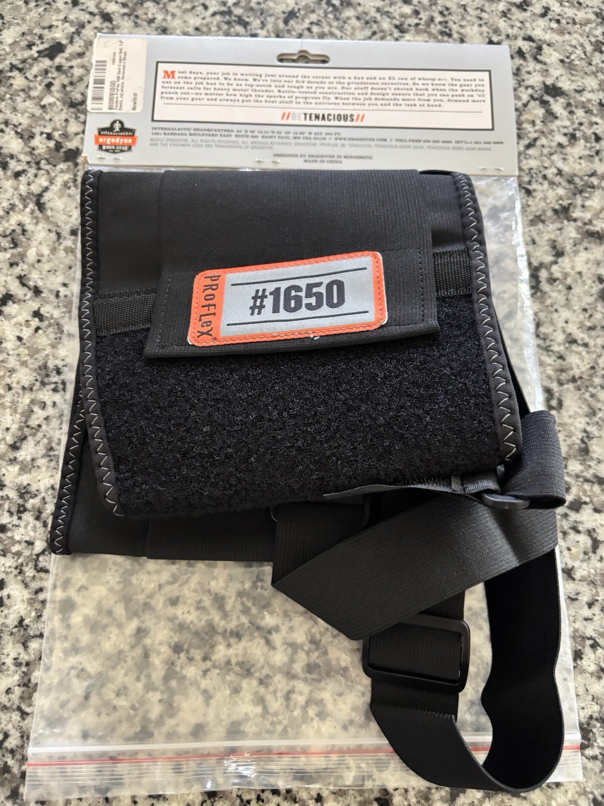 XS Black Proflex Back Support, Econo Elastic, Ergoyne 1650