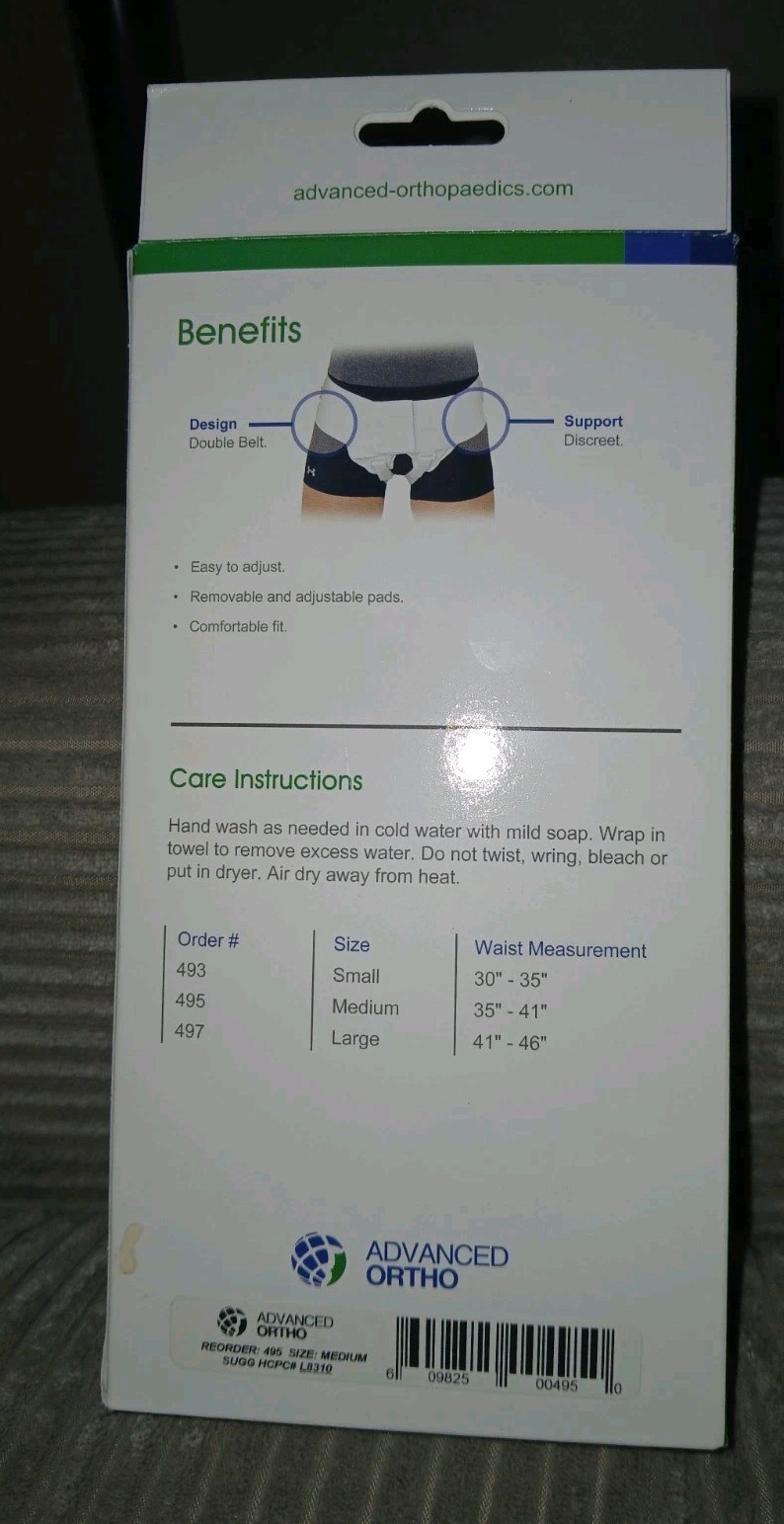 Advanced Ortho Premium Hernia Support Belt Size Medium