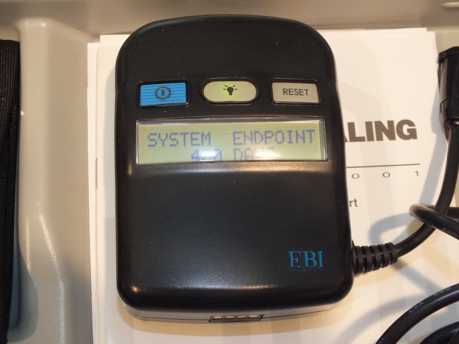 EBI Bone Healing System Model 2001 in case, with parts and manuals