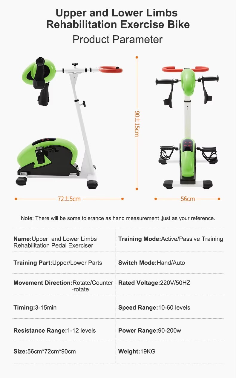 Disabled Electric Arm and Leg Rehabilitation Bike Pedal Exerciser with Foot Boot