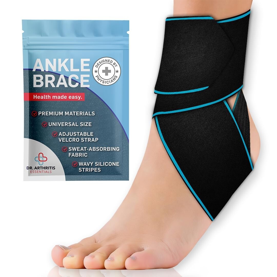 Dr. Arthritis Essentials Ankle Brace Support for Women & Men, Stabilizing..B27