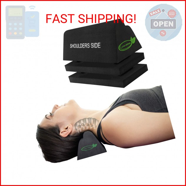 Lumia Wellness Cervical Orthotic Traction Block, Firm, Spinal & Neck Alignment,