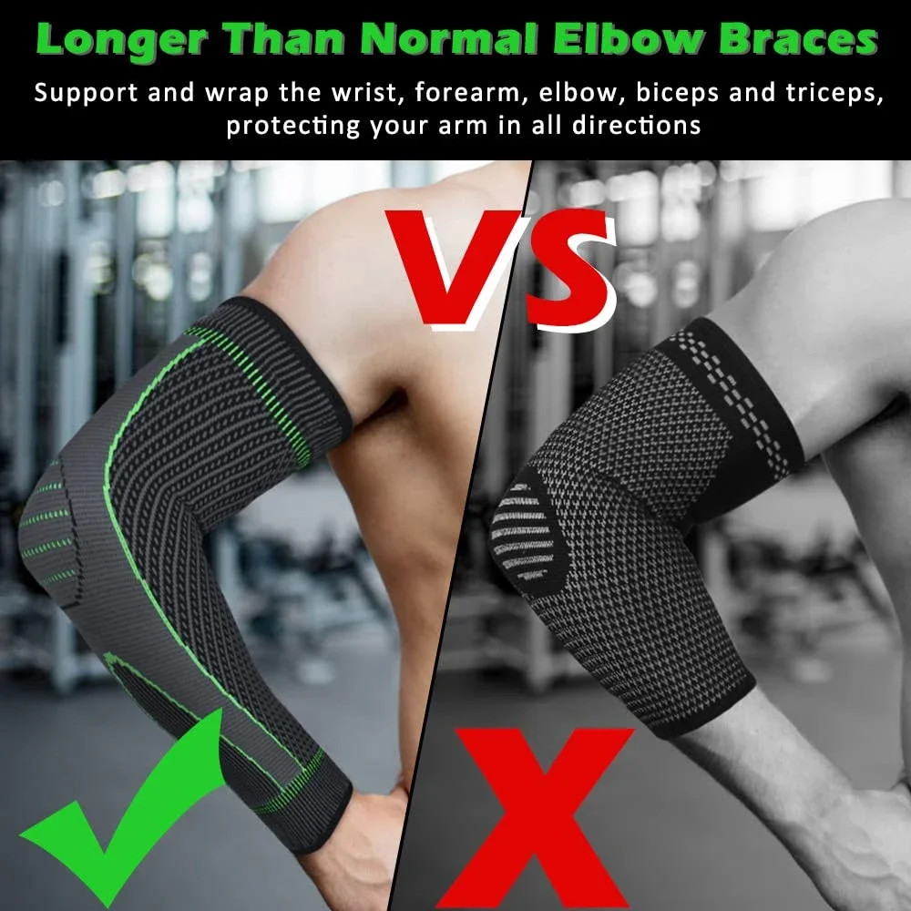 Elbow Pads Compression Arm Sleeves , Non-Slip Breathable Arm Support Arthritis